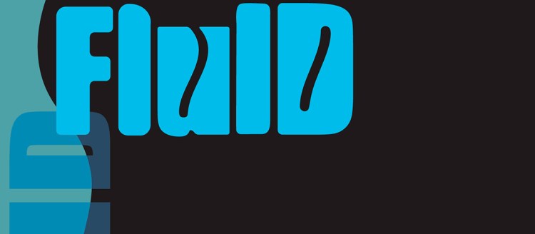 the letters spell "FluidID" in a psychedelic font.