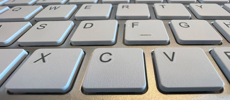 Computer keyboard closeup.