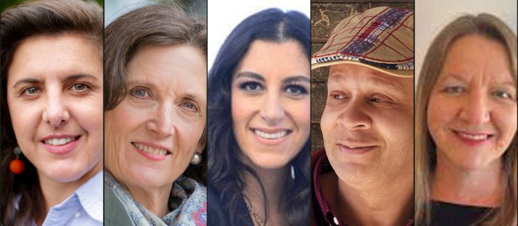 Madeleine Bair, Leslie David, Ramona Giwargis, Ron Smith and Sue Cross