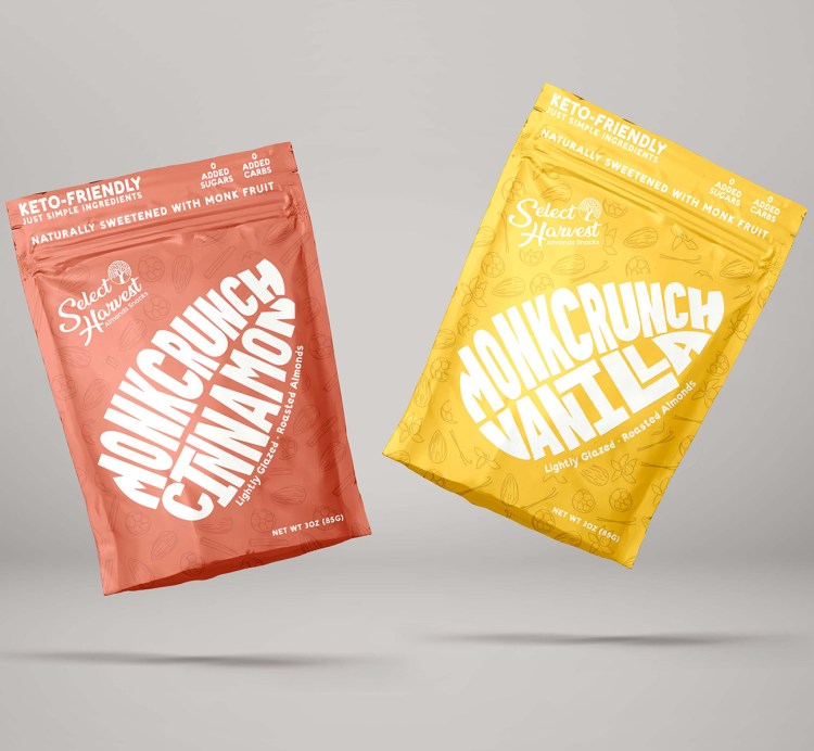 Monk Crunch Almonds in cinnamon and vanilla by Brooke Barlow.