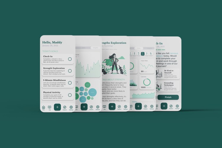 MPath mindfulness and activity app design by Hannah Noonkester.