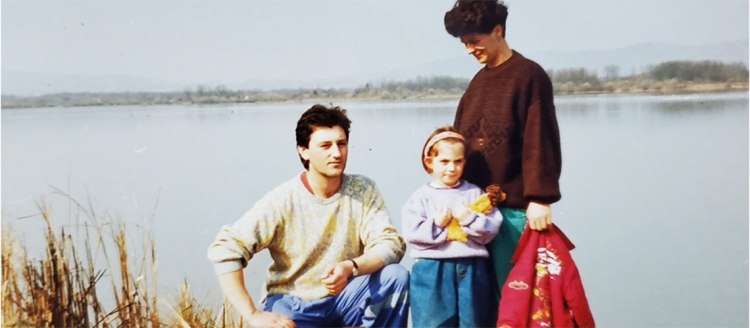 Amila with family Bosnia