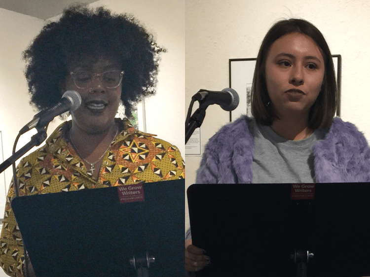 E. Hughes and Rebeca Abidail Flores at the Rogue Festival in 2017.