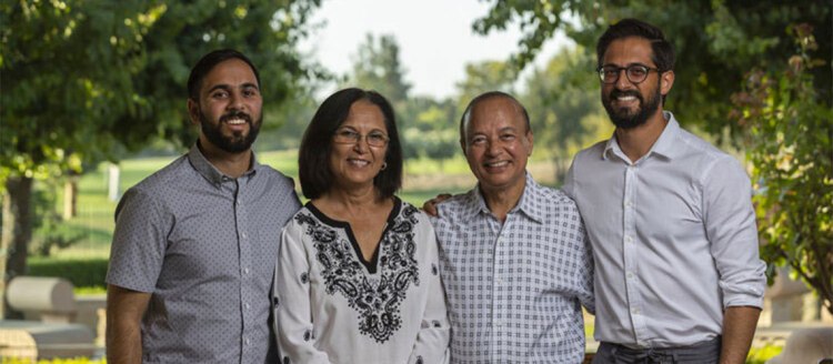 Left to right: Amar Patel, Naina Patel, Ravi Patel and Rashi Patel