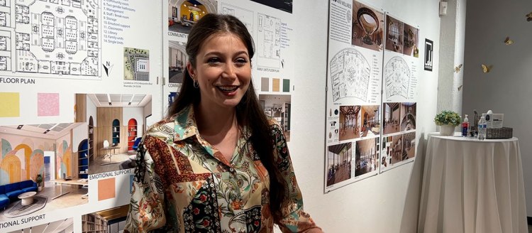 Dalia Moudarres talks about her senior project, "Mission Refugee Center"