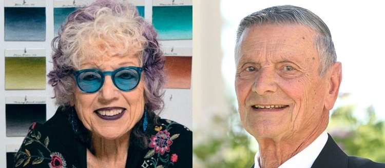 Headshots of Judy Chicago and Antonio “Tony” Petrosino