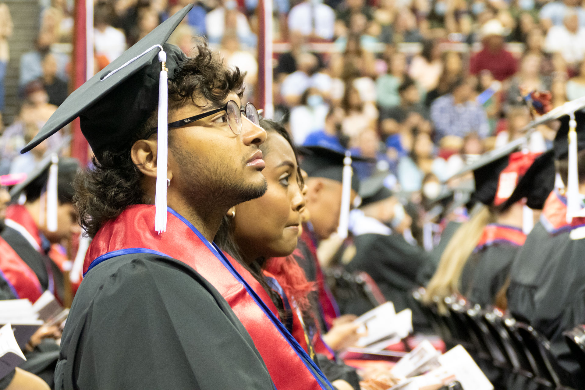Graduates enjoy the ceremony.