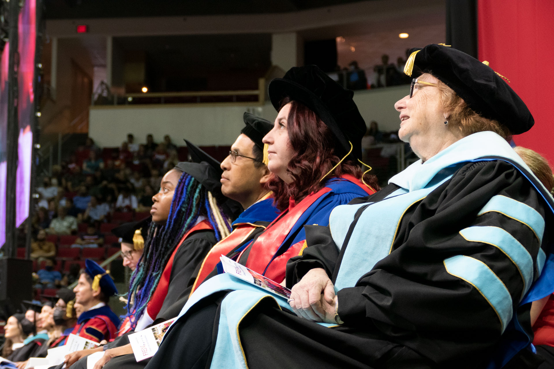 From left to right: ASI President D’Aungillique Jackson, Professor of Linguistics Dr. Brian Brian Agbayani, Assistant Professor of Linguistics Dr. Jaydene Elvin and Professor of English Lisa Weston