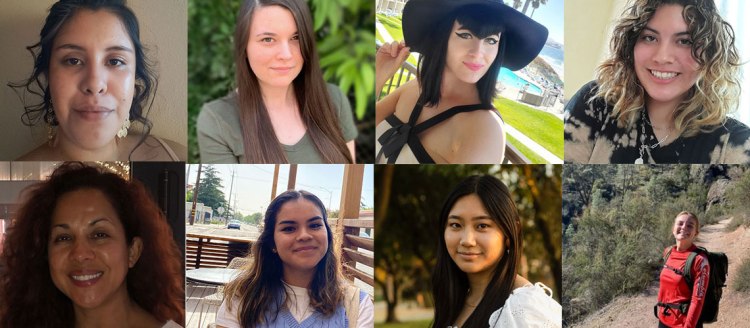 Top (left to right): Abigail Olguin-Serna, AnnMarie Kornele, Audra Burwell and Kathy Franco. Bottom row (left to right): Monica King, Nayeli Guerrero, Regina Rivera and Valerie Kurylo.