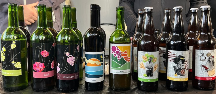 Wine, cider, mead and beer products all with different labels from this group.