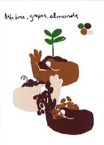 The Hands That Hold by Tarynn Abrahamson-Tvo. This piece showcases the connection between ethnic diversity and agriculture as the driving force behind Fresno's economic vitality.