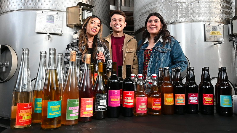 Students show off their fermented product line.