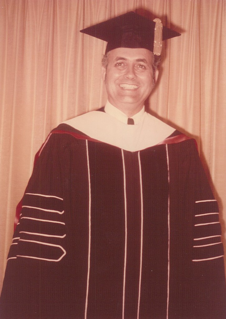 Art in his doctoral regalia at the time of his graduation