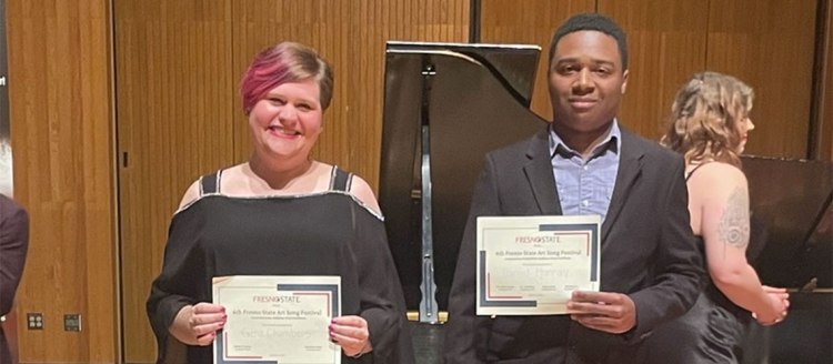 Audience prize winners Gena Chambers and Daniel Murray.