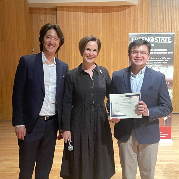 Michael with guest judges Alexander Hahn and Kelley O’Connor.