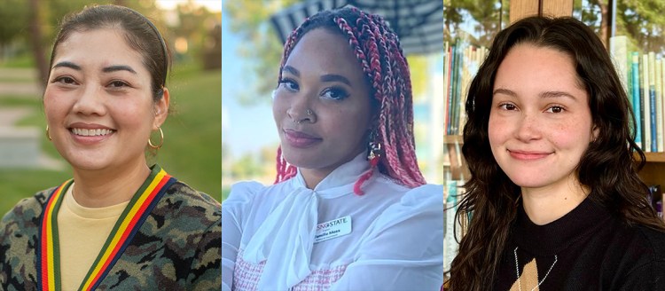 head shots of Soreath Hok, Yamille Moss and Emily Peacock