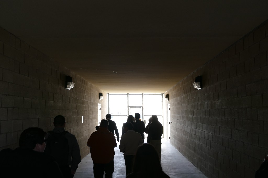 Fresno State students take a tour of Valley State Prison.