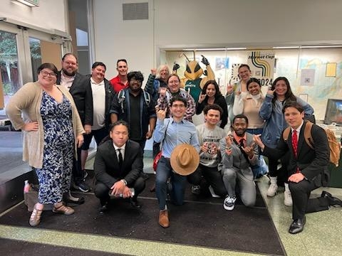 Barking Bulldogs with Herky Hornet (Sac State's Time Out). Stingers Up!