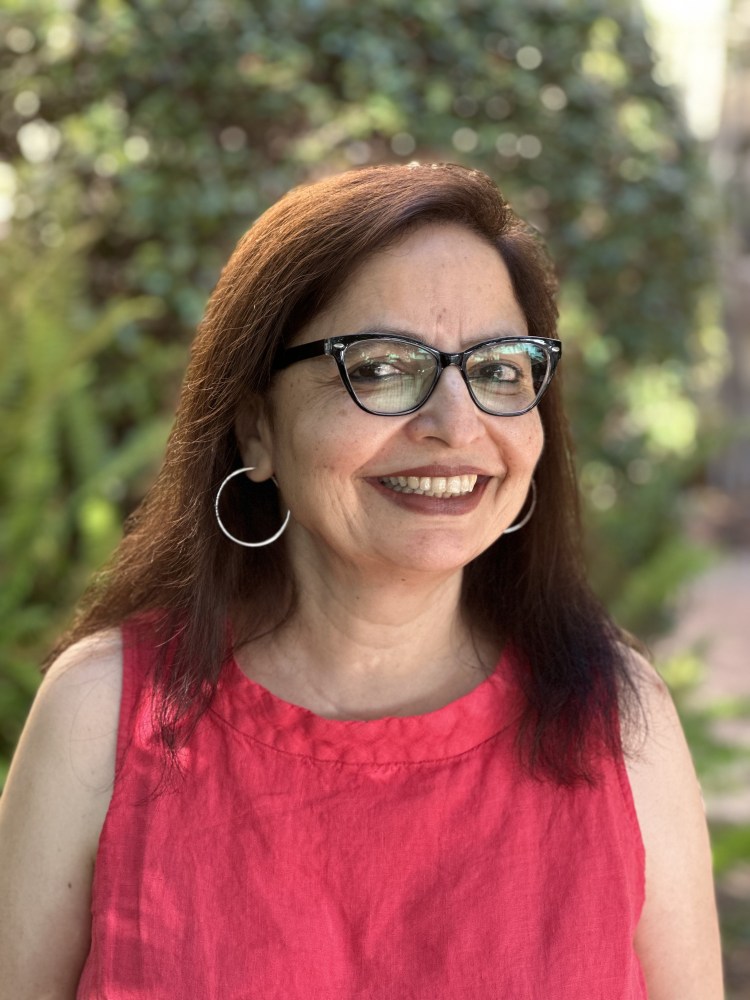 Samina Najmi in a pink blouse - headshot.