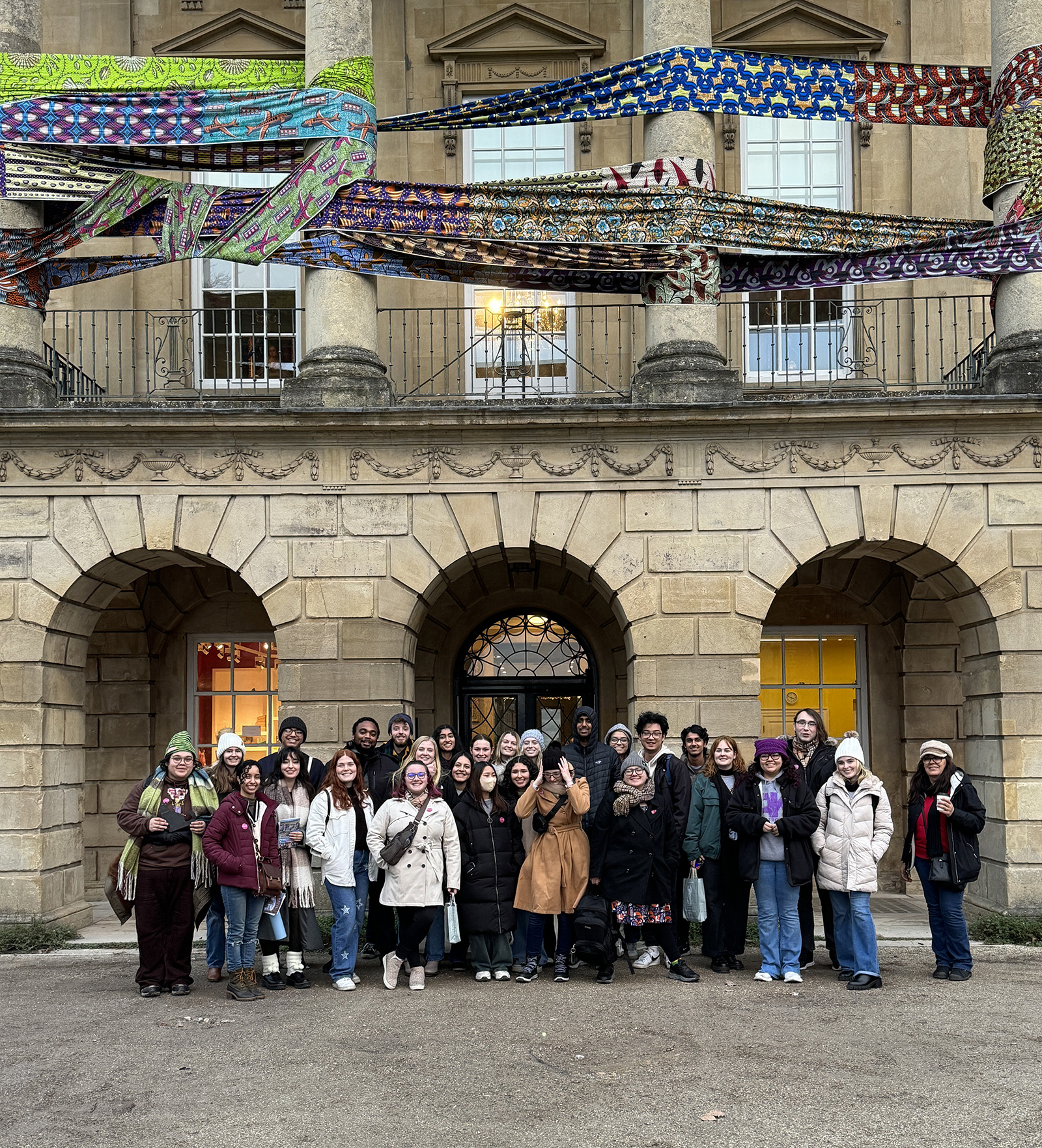 Fresno State students in front of the Holburne Museum in the City of Bath.