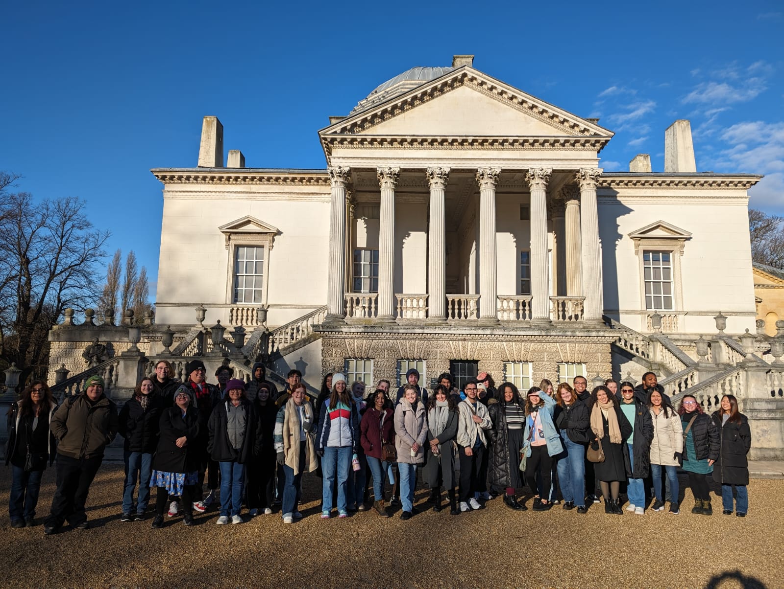 Fresno State students in front of Chiswich House in Central London.