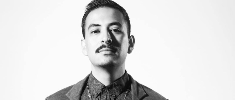 Marcelo Hernandez Castillo in black and white