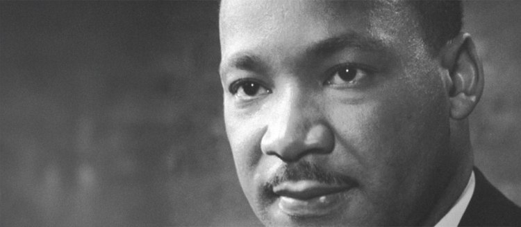 Black and white photos of Dr. Martin Luther King, Jr.