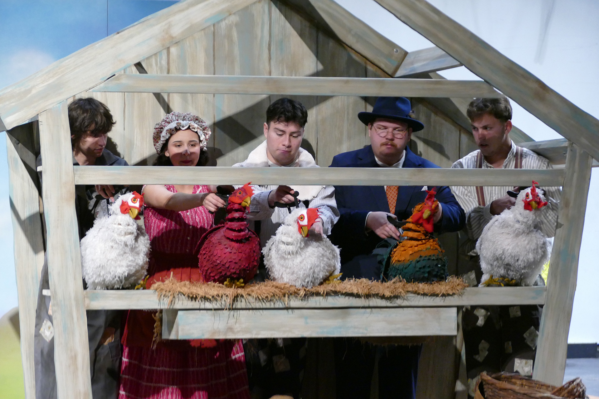 Along Came a Dog rehearsal