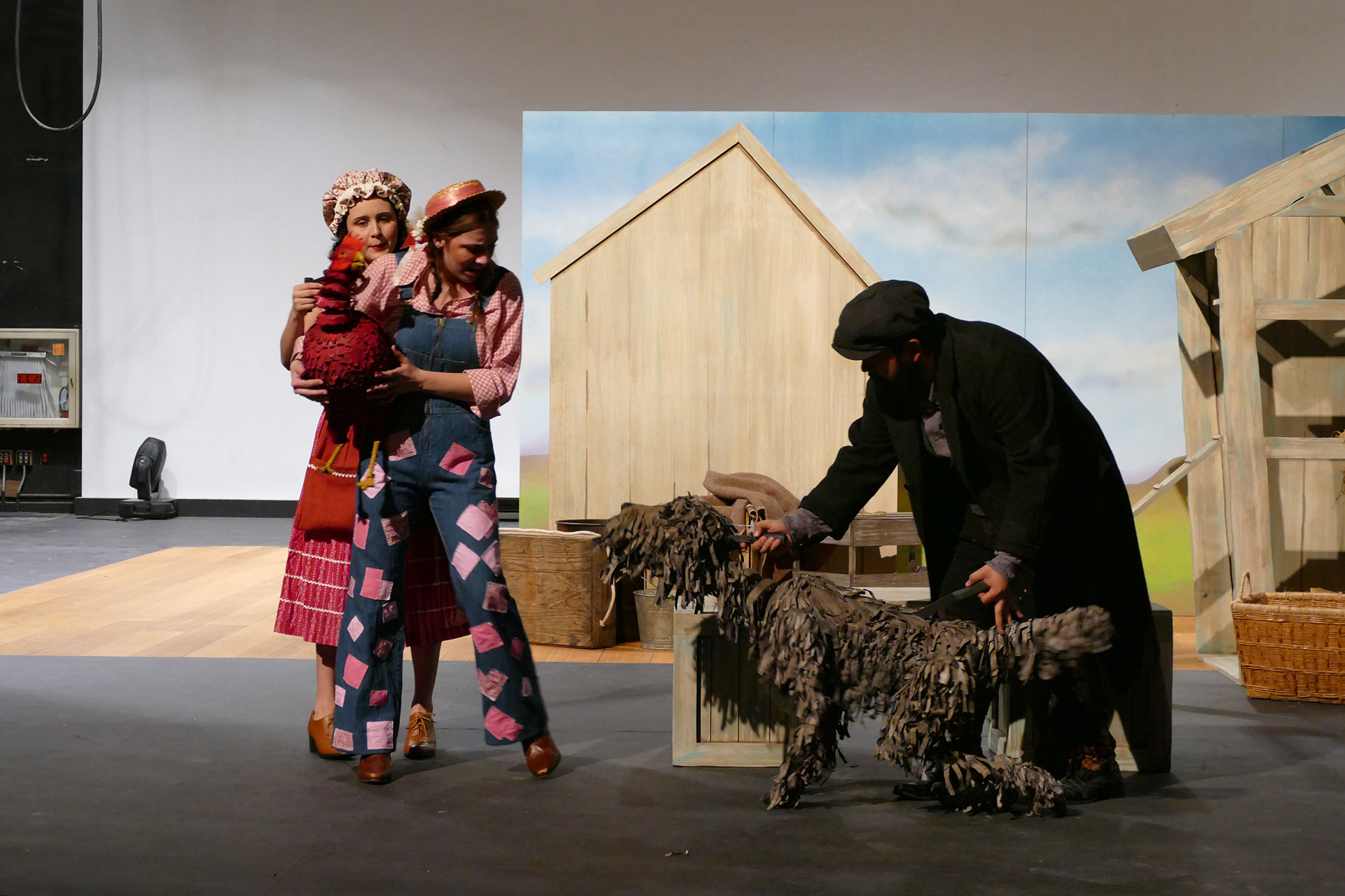 Along Came a Dog rehearsal