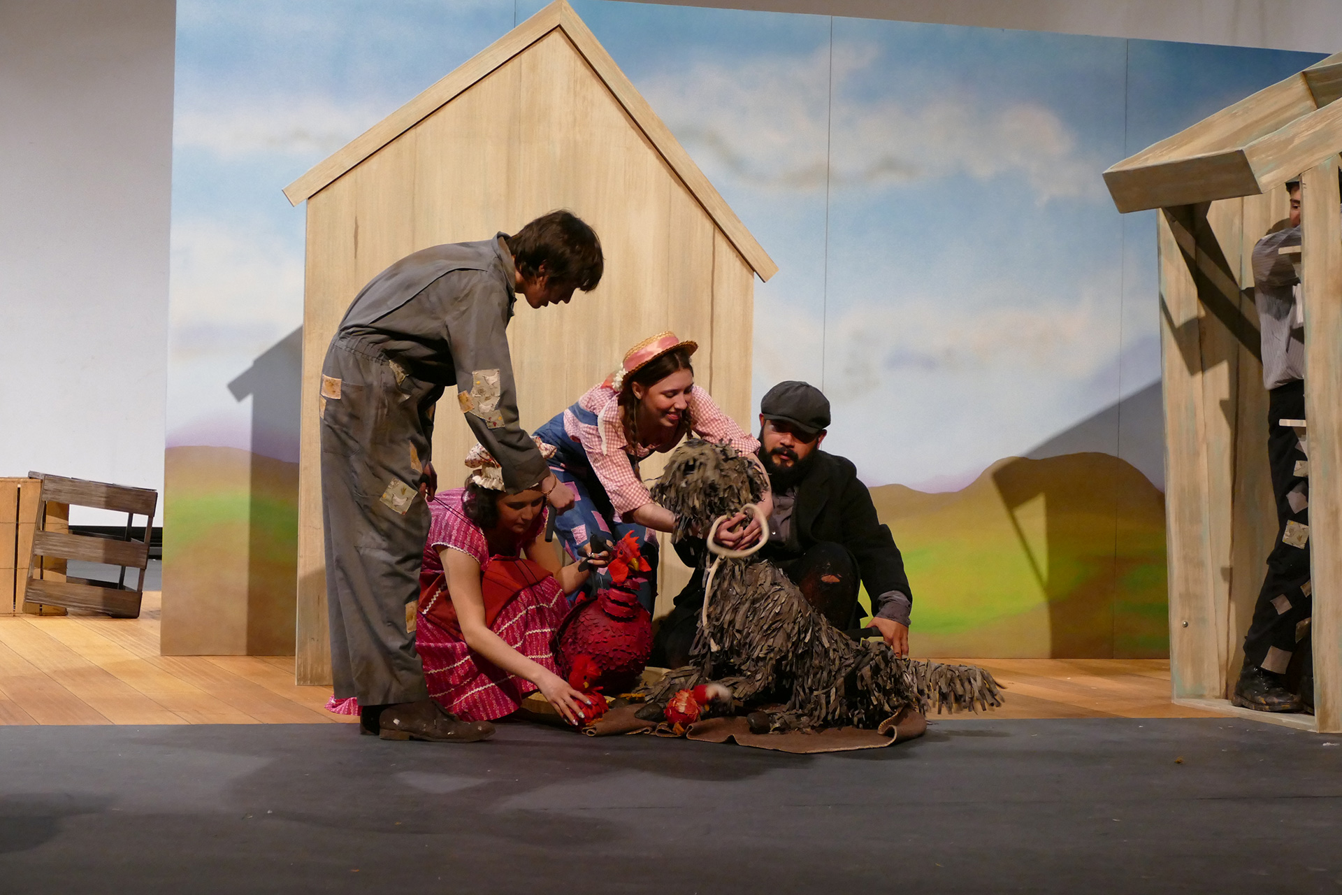 Along Came a Dog rehearsal